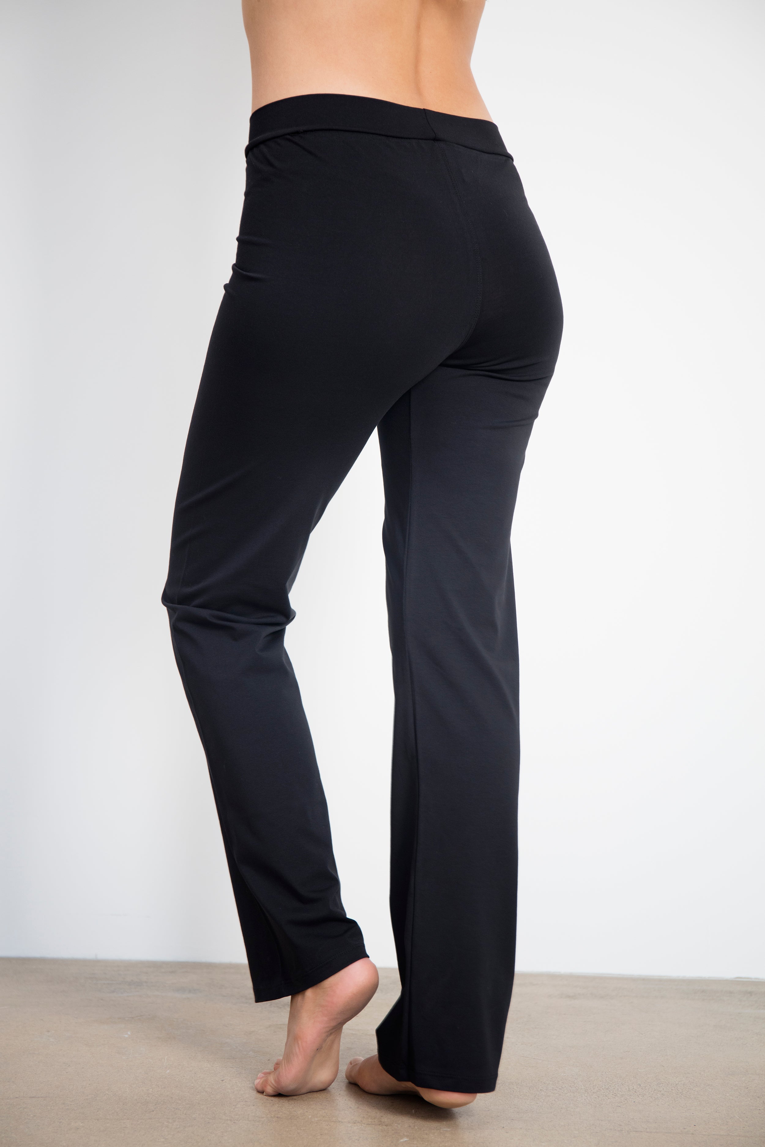 Ankaa Pants — Straight-Leg Mercerized Organic Cotton Yoga Pants
