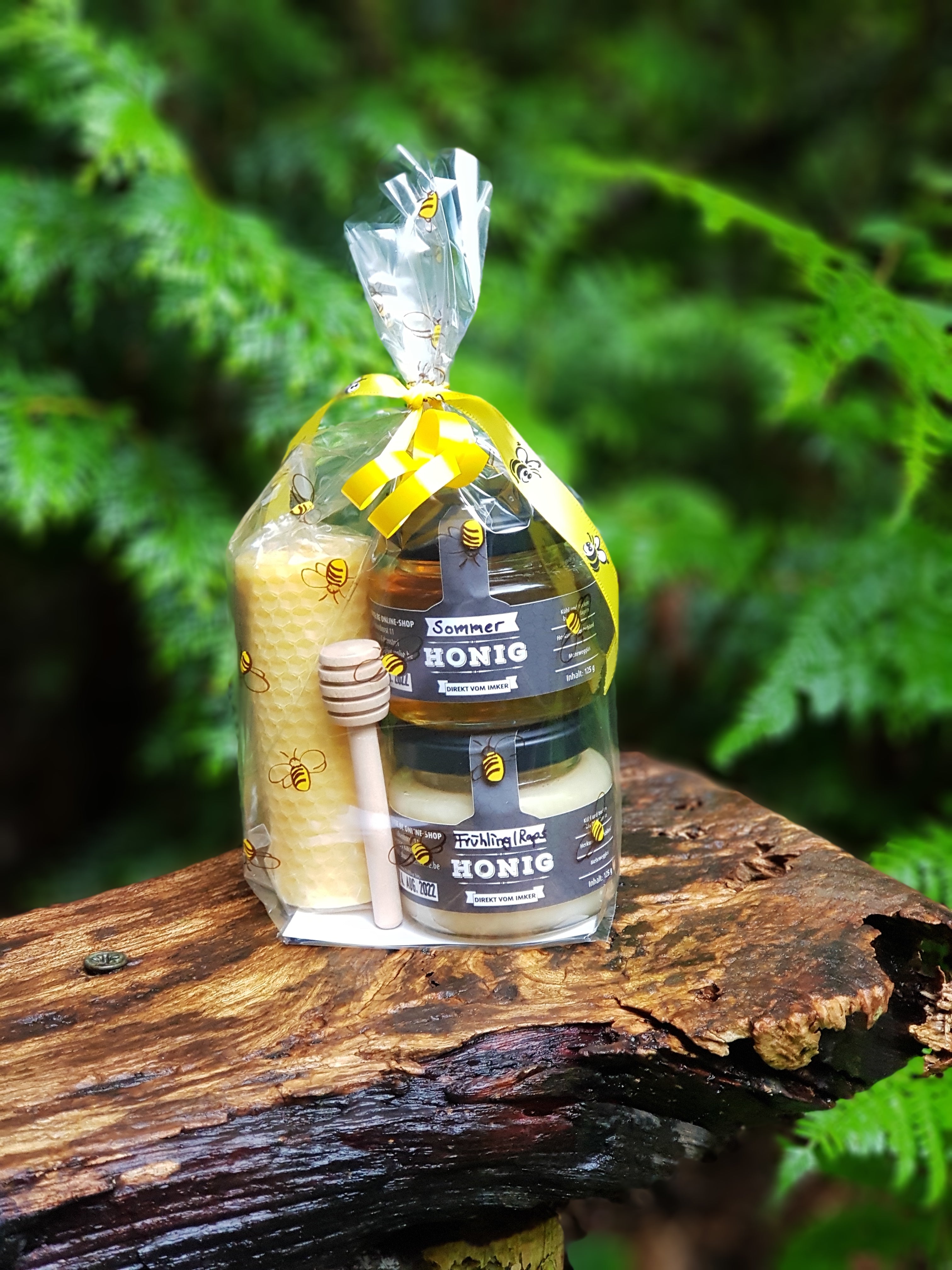 Honig Geschenk-Set mit Kerze