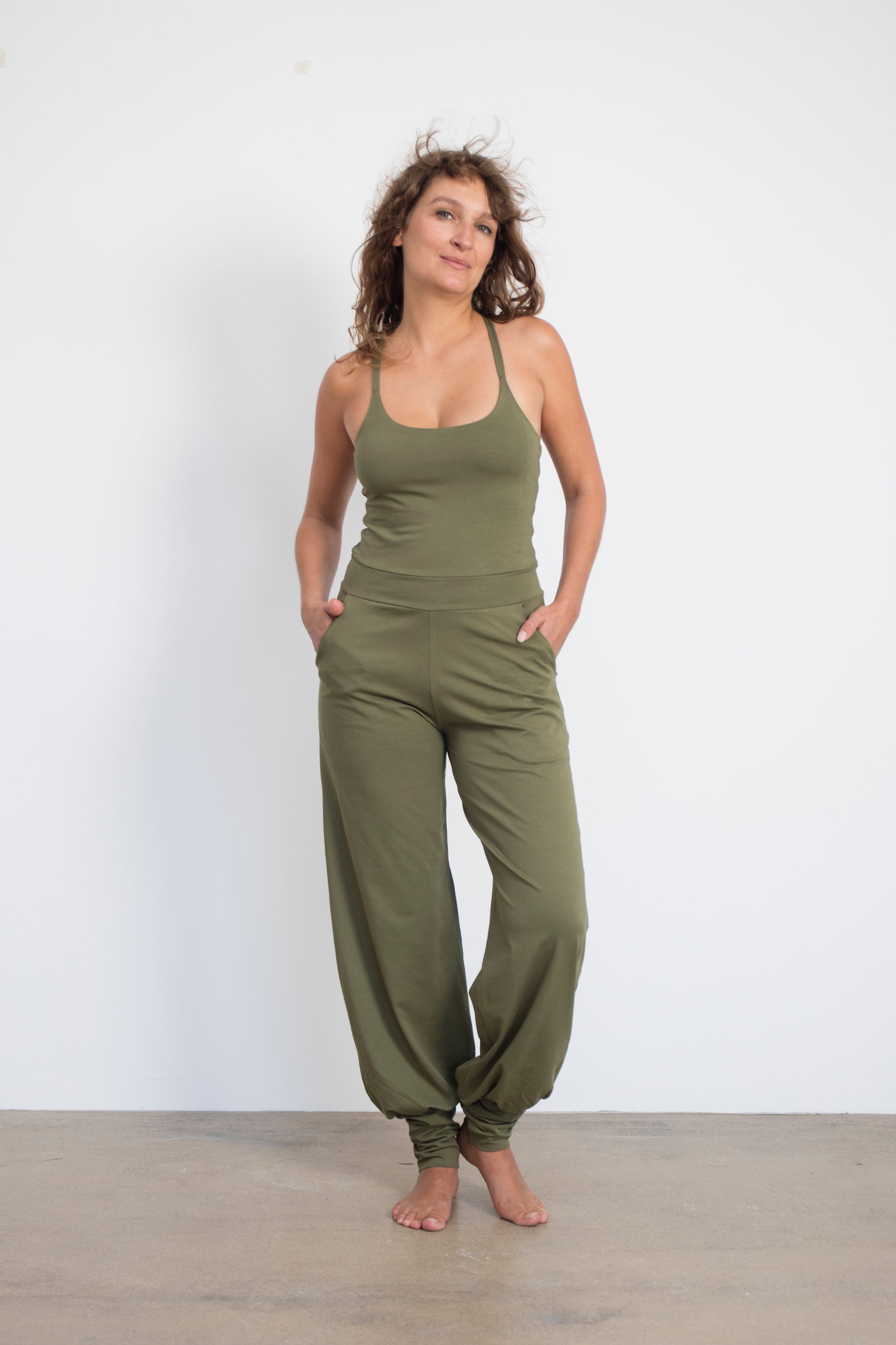 Nashira Jumpsuit — Mercerized Organic Cotton Yoga Jumpsuit, One-Piece Comfort