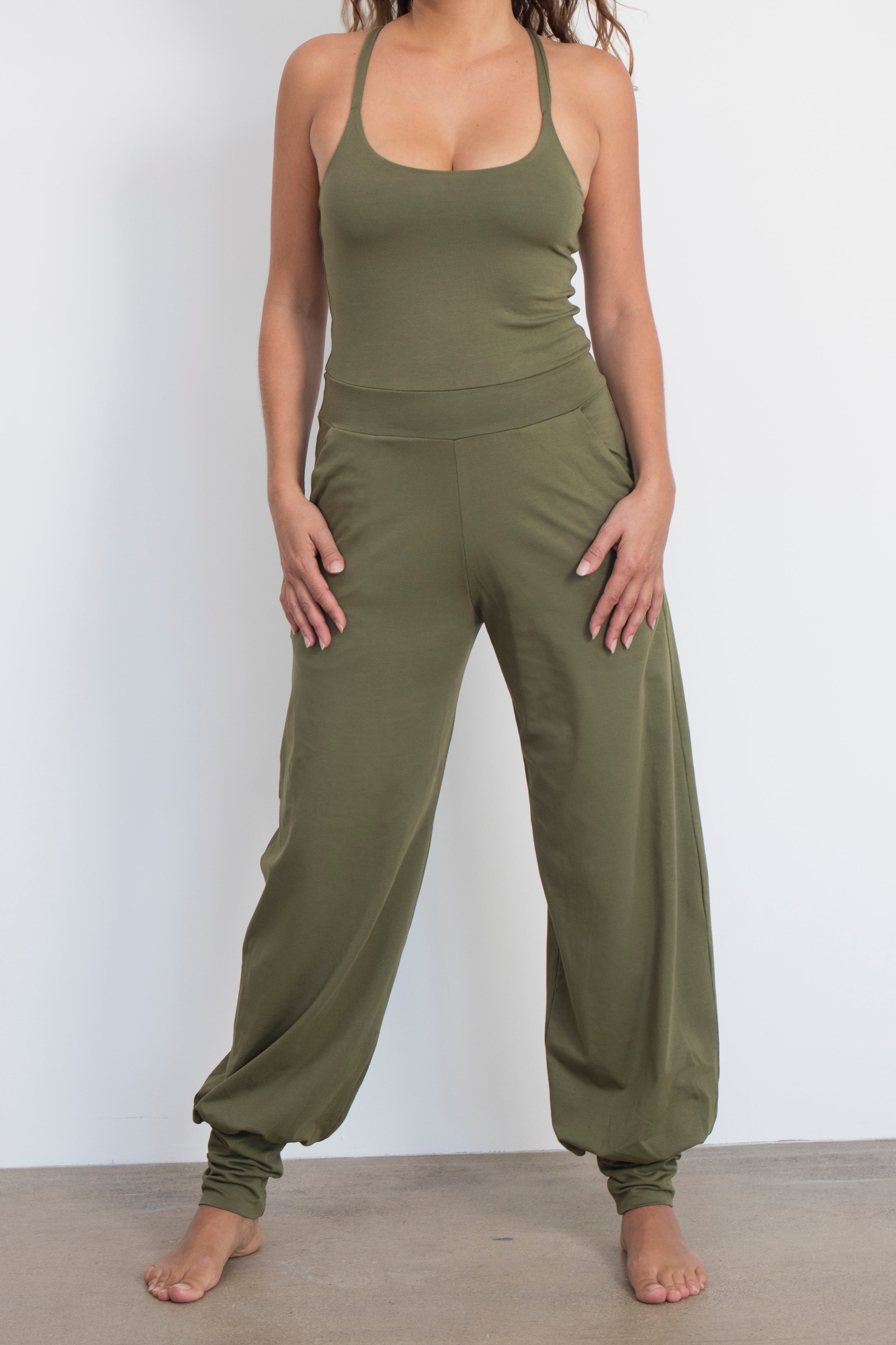 Nashira Jumpsuit — Mercerized Organic Cotton Yoga Jumpsuit, One-Piece Comfort