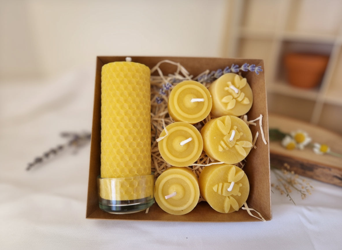 Bienenwachs Kerzen-Set Bee Candle