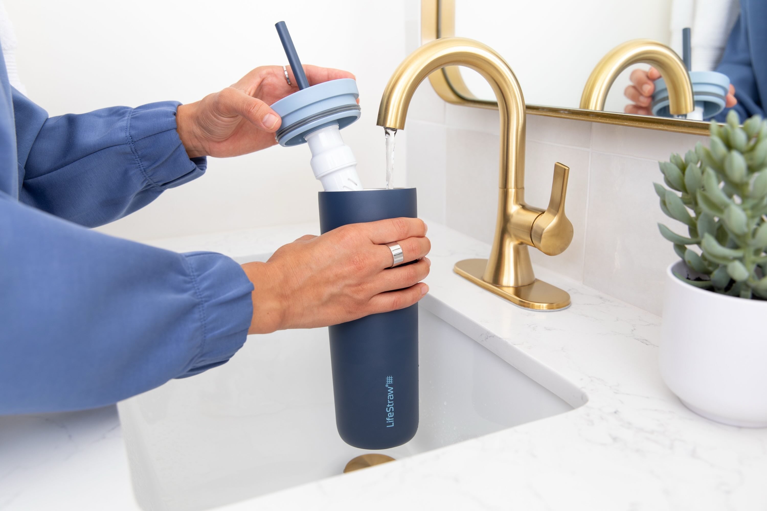 LifeStraw Go Steel Tumbler 500ml (thistle purple)