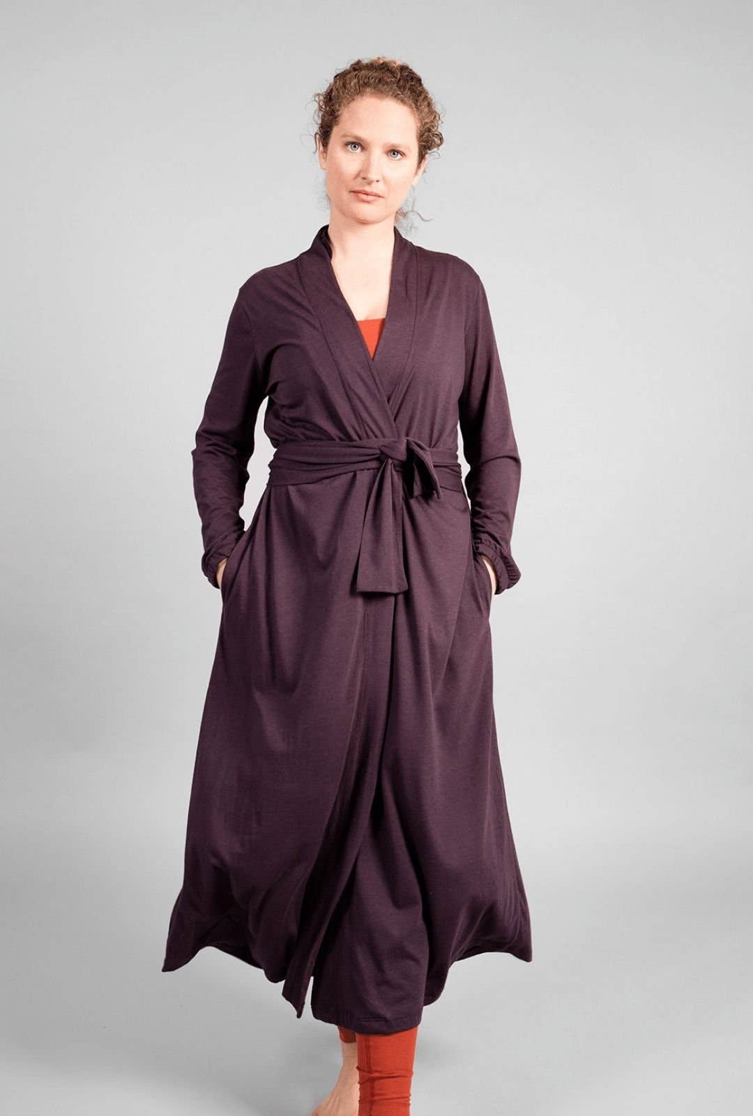 Mizar Kimono — Bamboo & Organic Cotton Lightweight Yoga Kimono with Long Double Belt