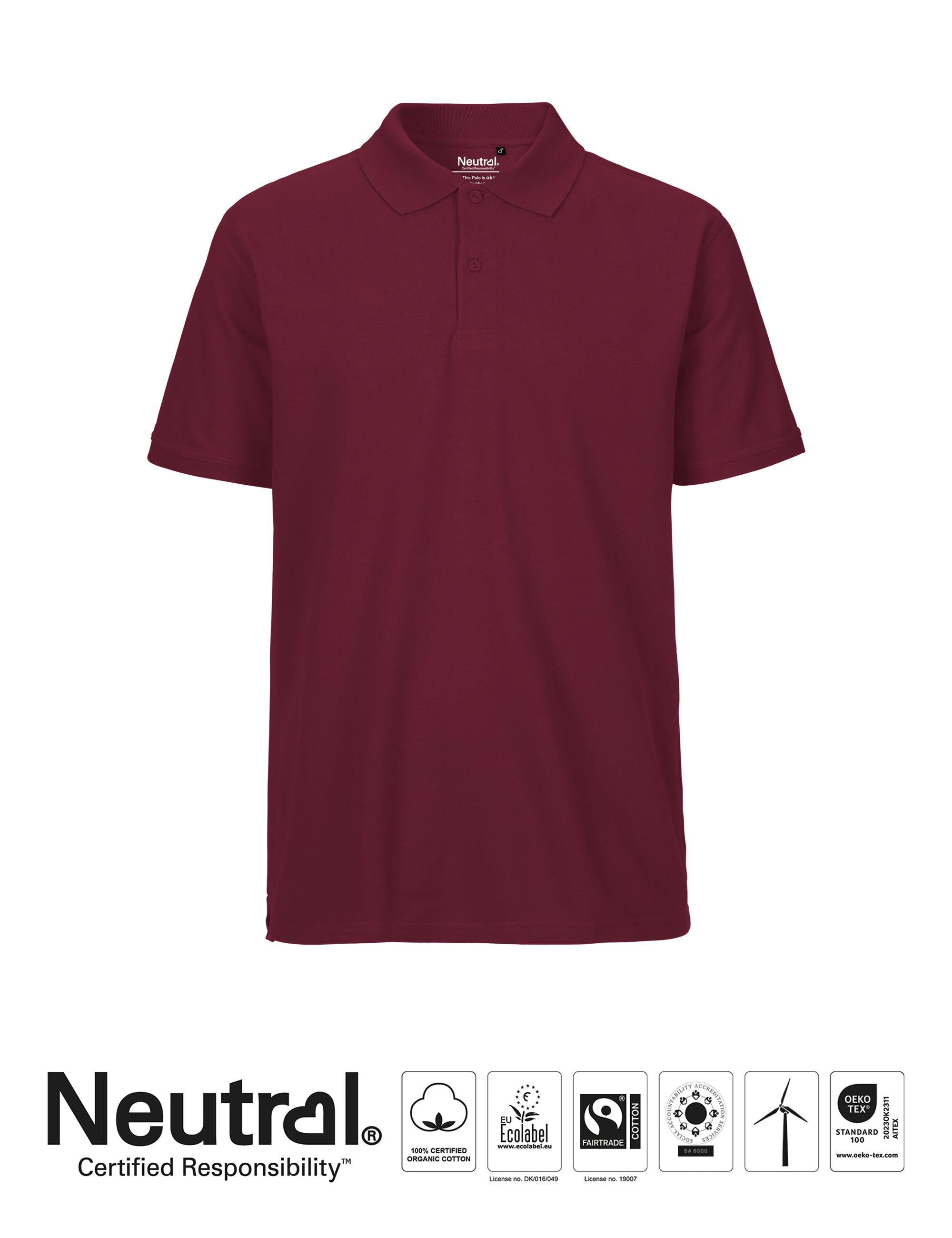 Mens Classic Polo - Bordeaux