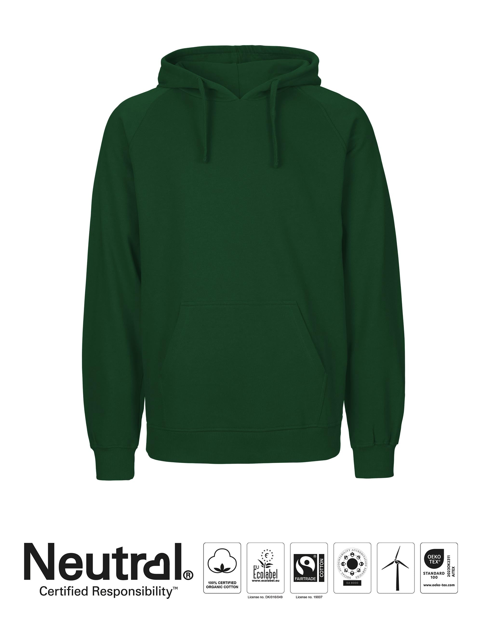 Mens Hoodie - Bottle Green