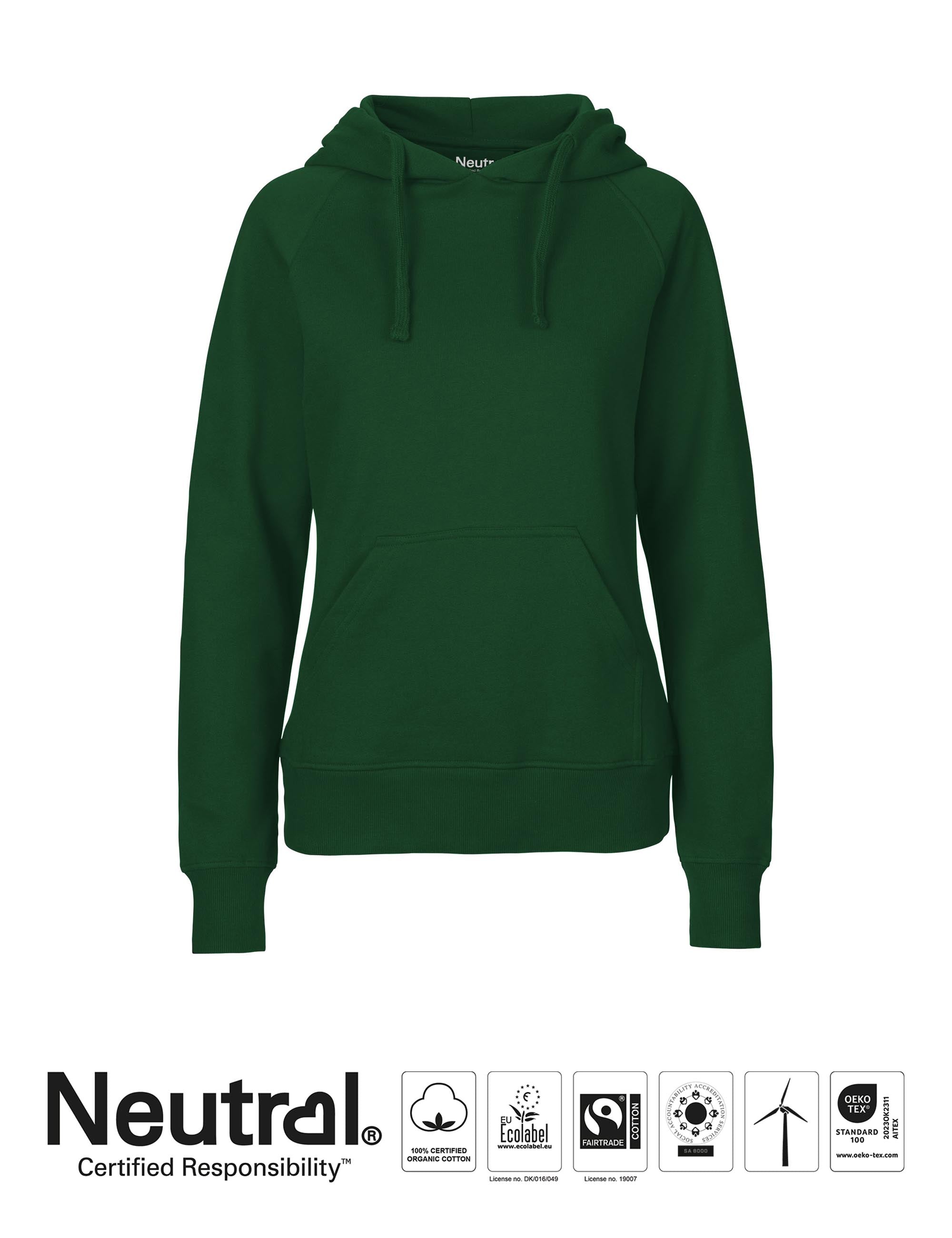 Ladies Hoodie - Bottle Green