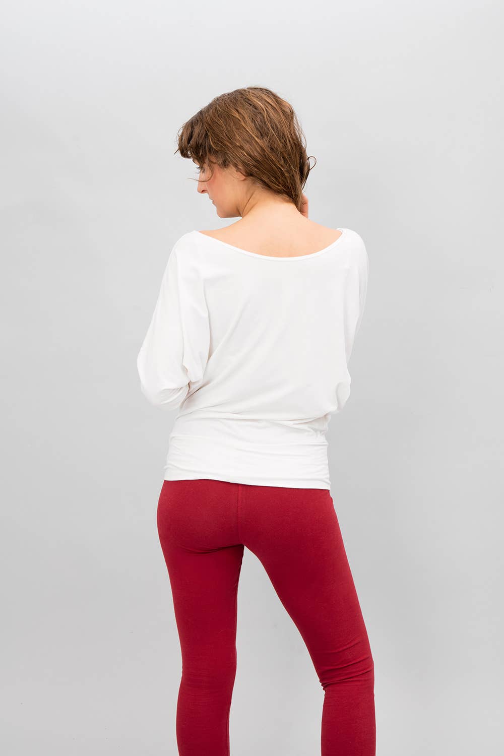 Siri Yoga Pullover — Organic Cotton Batwing Yoga Top with 3/4 Sleeves