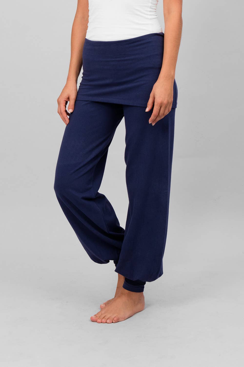 Sohang Yoga Pants — 2-in-1 Organic Cotton Pants with Integrated Skirt