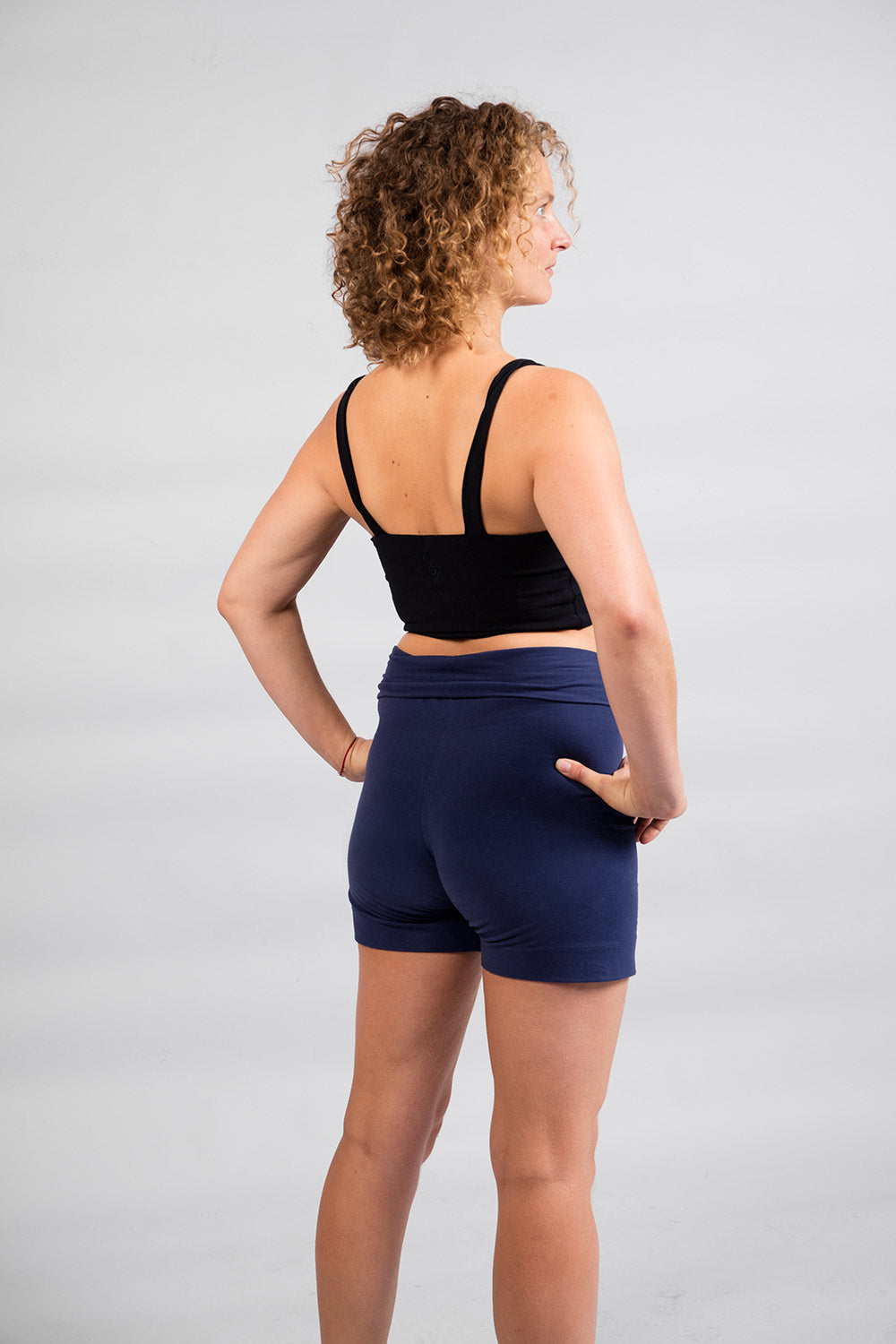 Sohang Yoga Short — Organic Cotton Yoga Short with Foldable Waistband