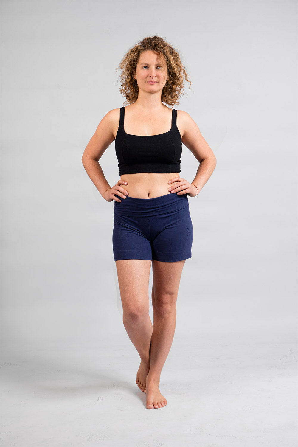 Sohang Yoga Short — Organic Cotton Yoga Short with Foldable Waistband