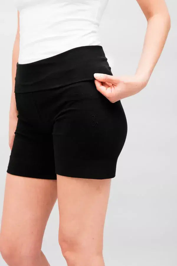 Sohang Yoga Short — Organic Cotton Yoga Short with Foldable Waistband
