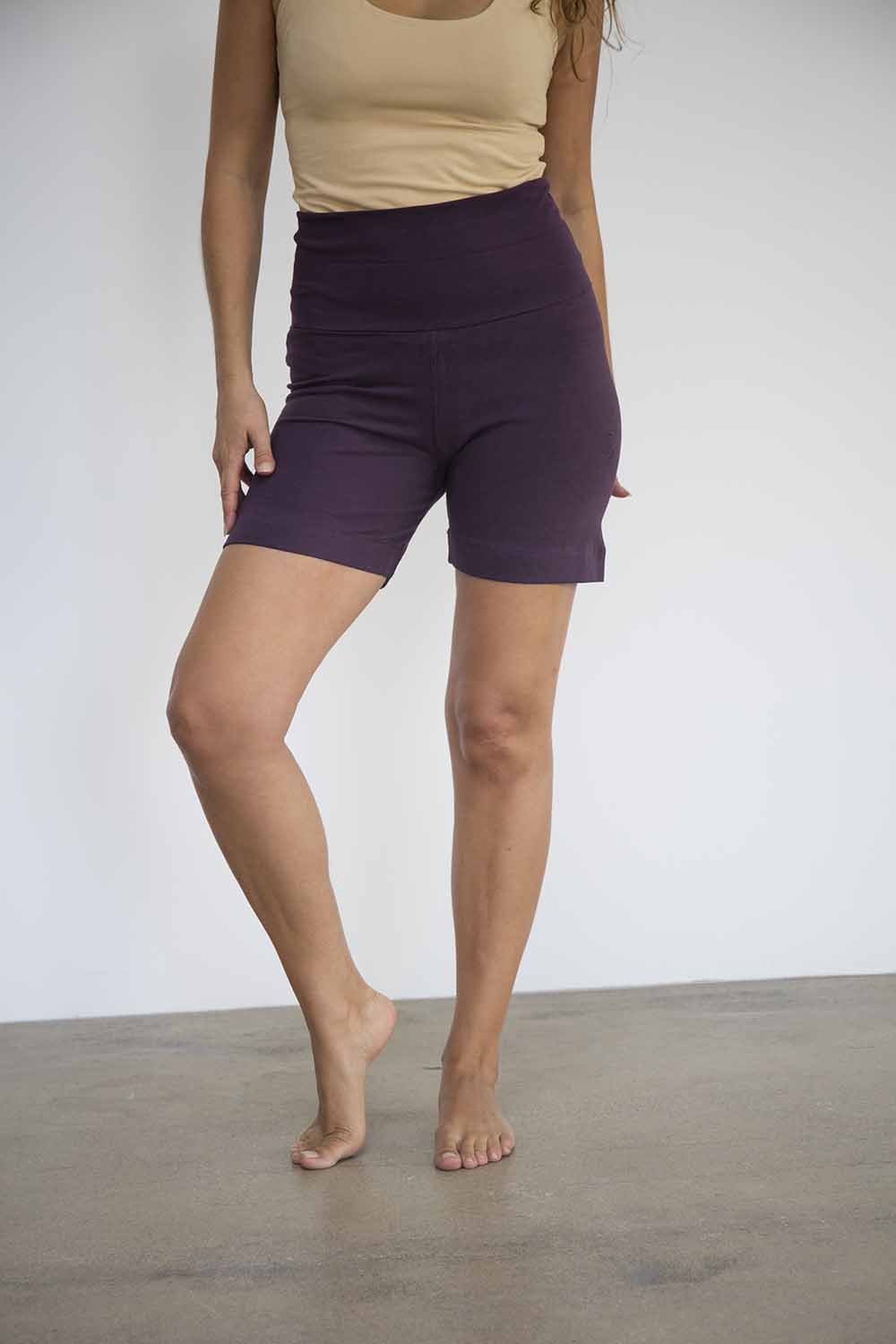 Sohang Yoga Short — Organic Cotton Yoga Short with Foldable Waistband