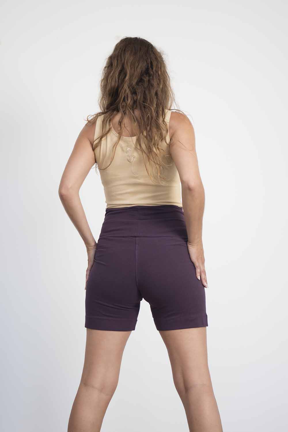 Sohang Yoga Short — Organic Cotton Yoga Short with Foldable Waistband