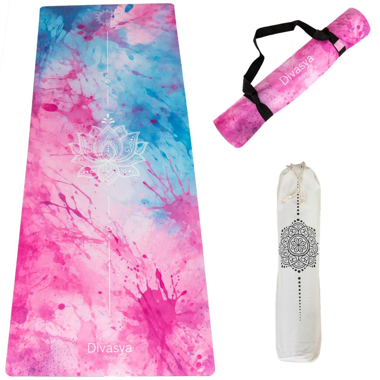 Nachhaltige Yogamatte aus Naturkautschuk & recycelter Mikrofaser