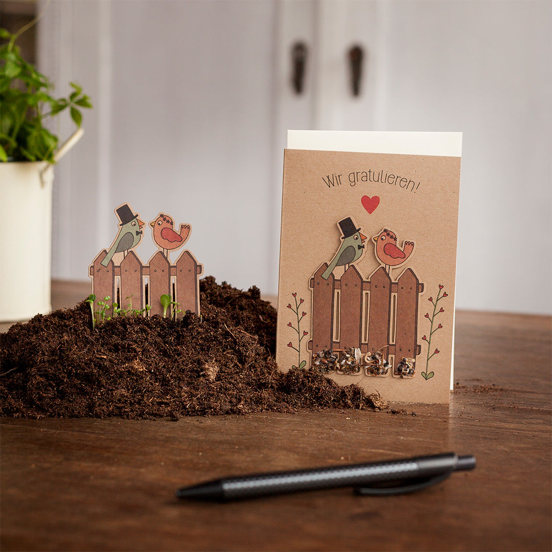 Hochzeitskarte "Vogelhochzeit"