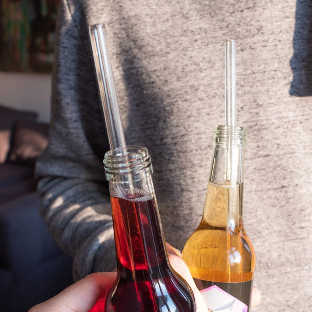 50x 30cm Glasstrohhalme mit Gravur für Flaschen von 0,33 bis 1 Liter für Jeden anlass