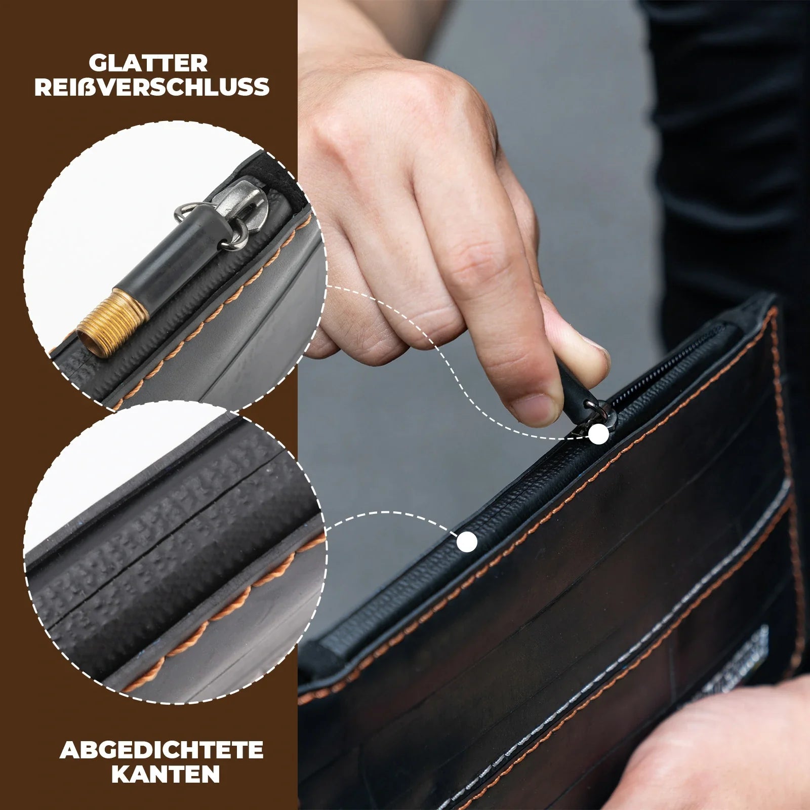 ROAD TO SKY Re-Tire Pouch 0.7L | Sustainable Upcycled Pouch