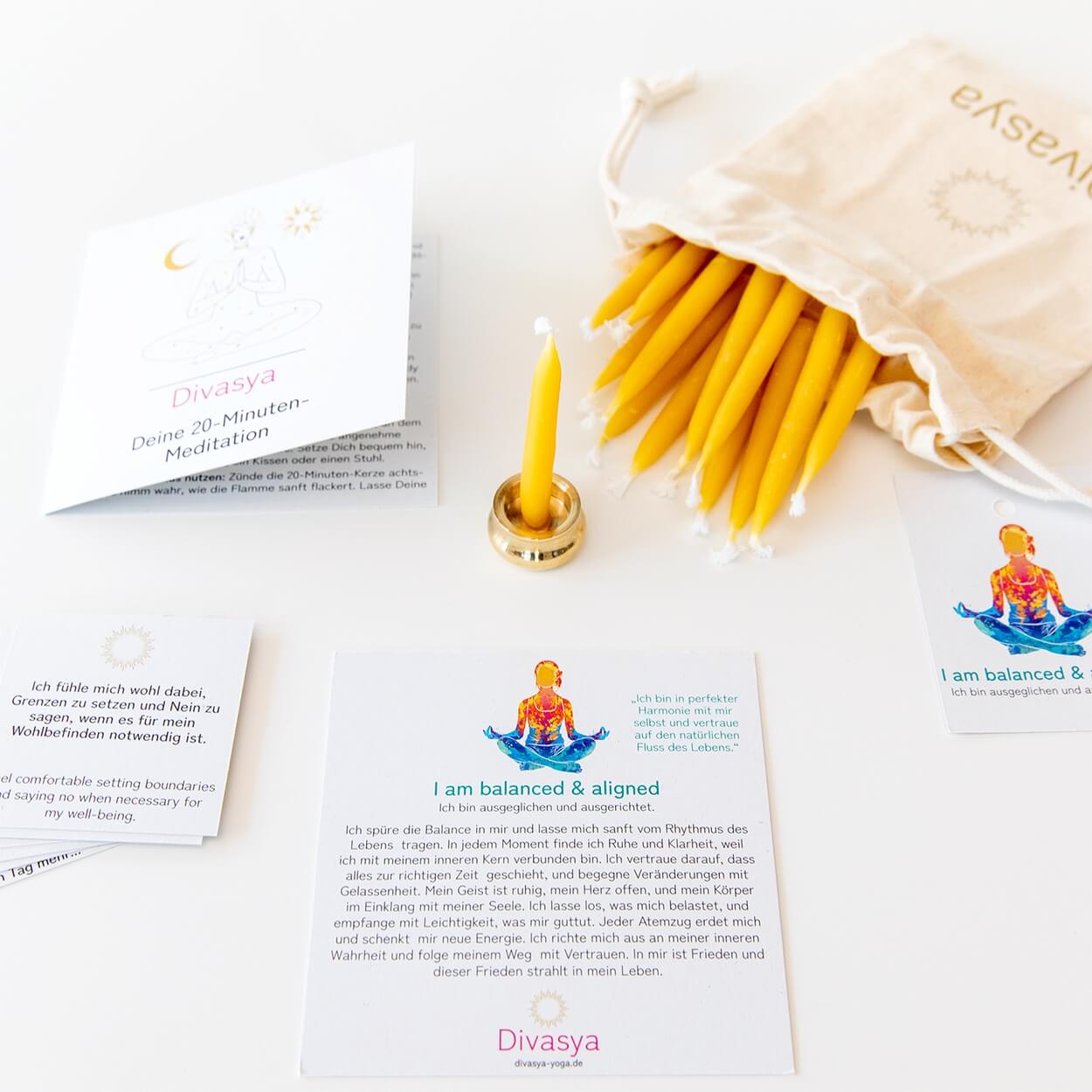 20-Minuten-Kerzen | I am balanced & aligned
