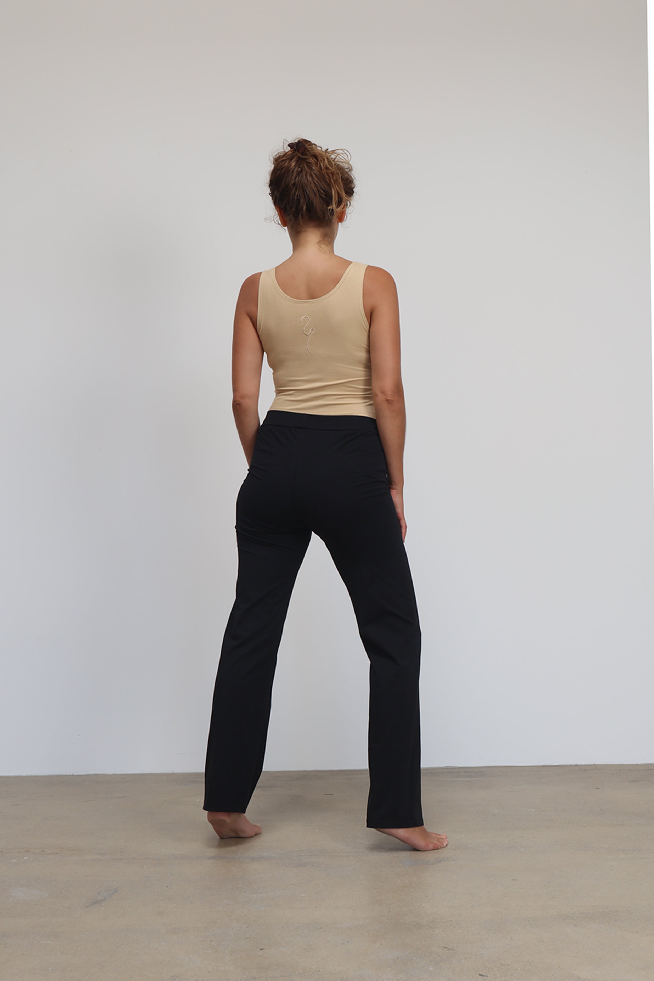Ankaa Pants — Straight-Leg Mercerized Organic Cotton Yoga Pants