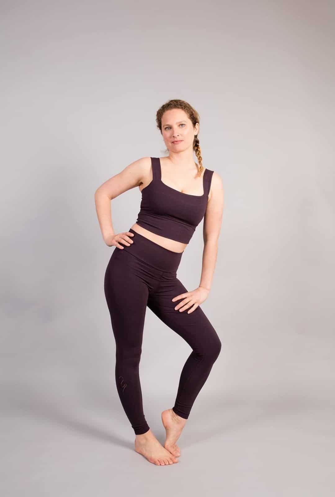 Aurora Women's Yoga Bra — Bamboo & Organic Cotton Yoga Sports Bra with Wide Straps