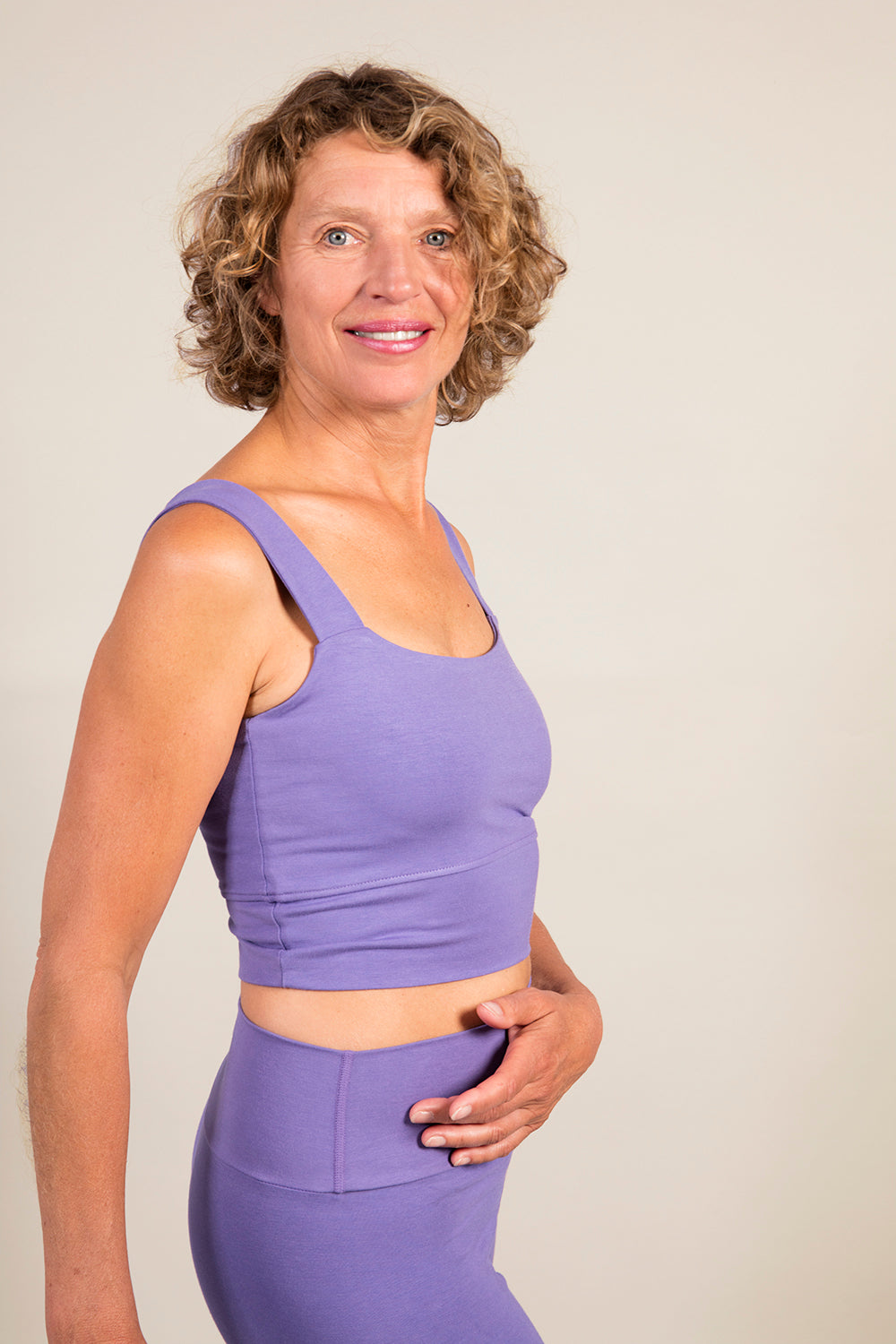Aurora Women's Yoga Bra — Bamboo & Organic Cotton Yoga Sports Bra with Wide Straps