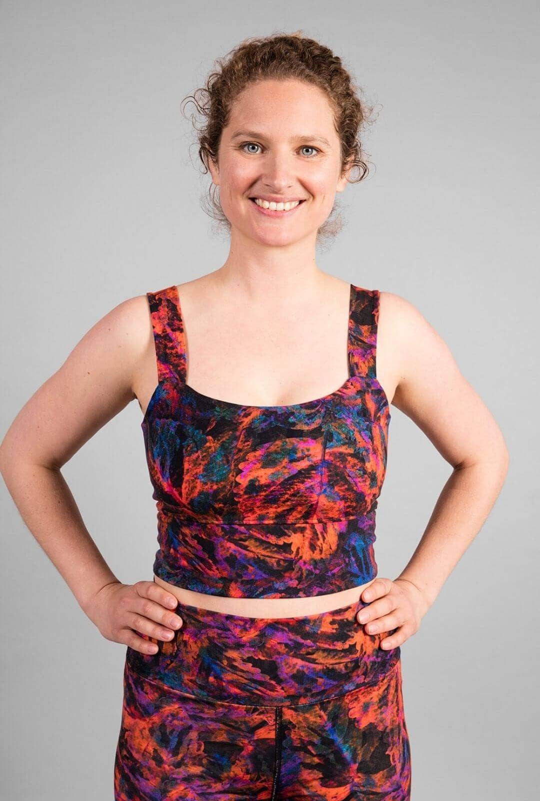 Aurora Women's Yoga Bra — Bamboo & Organic Cotton Yoga Sports Bra with Wide Straps