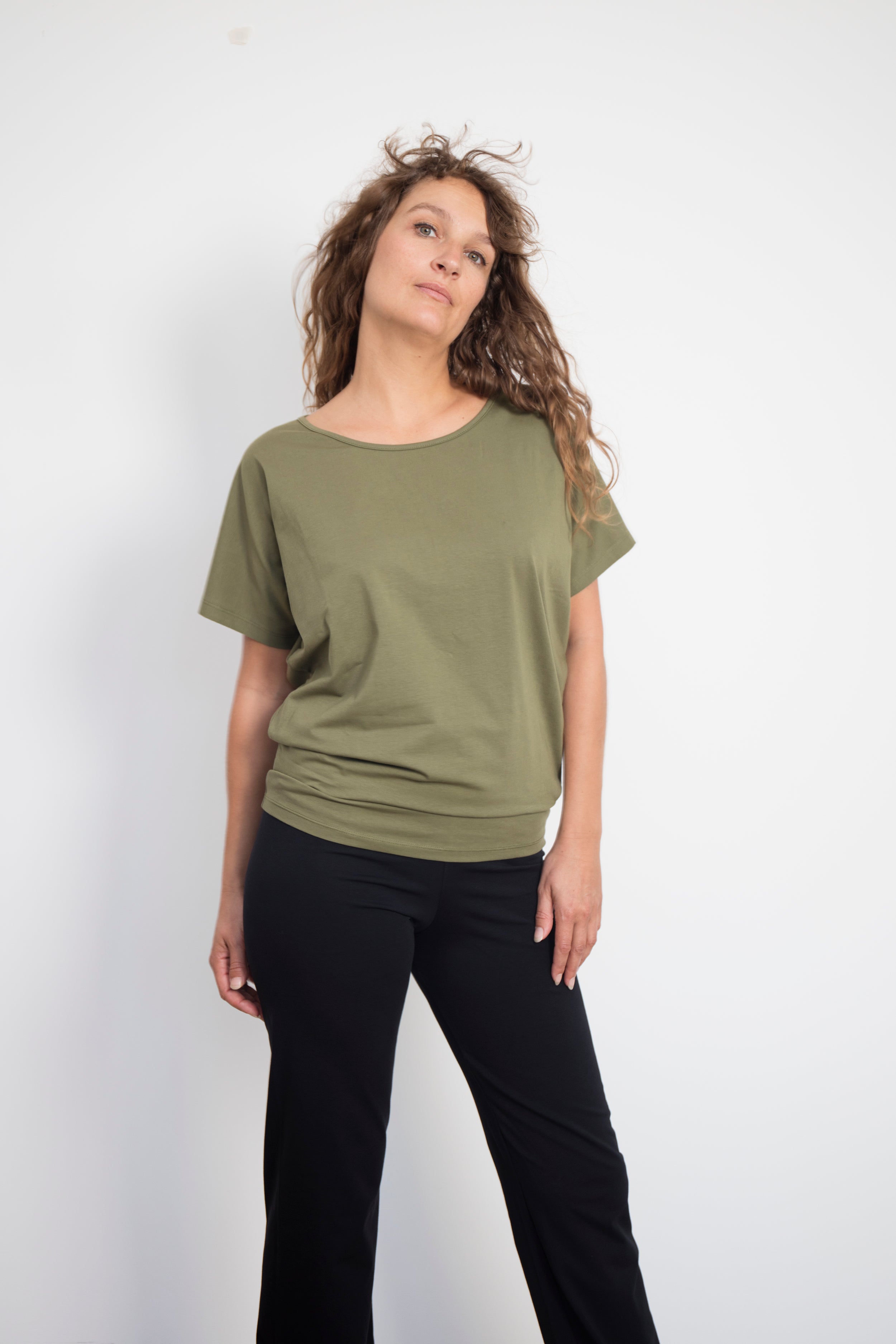 Cephei T-shirt — Mercerized Organic Cotton Batwing Yoga T-shirt