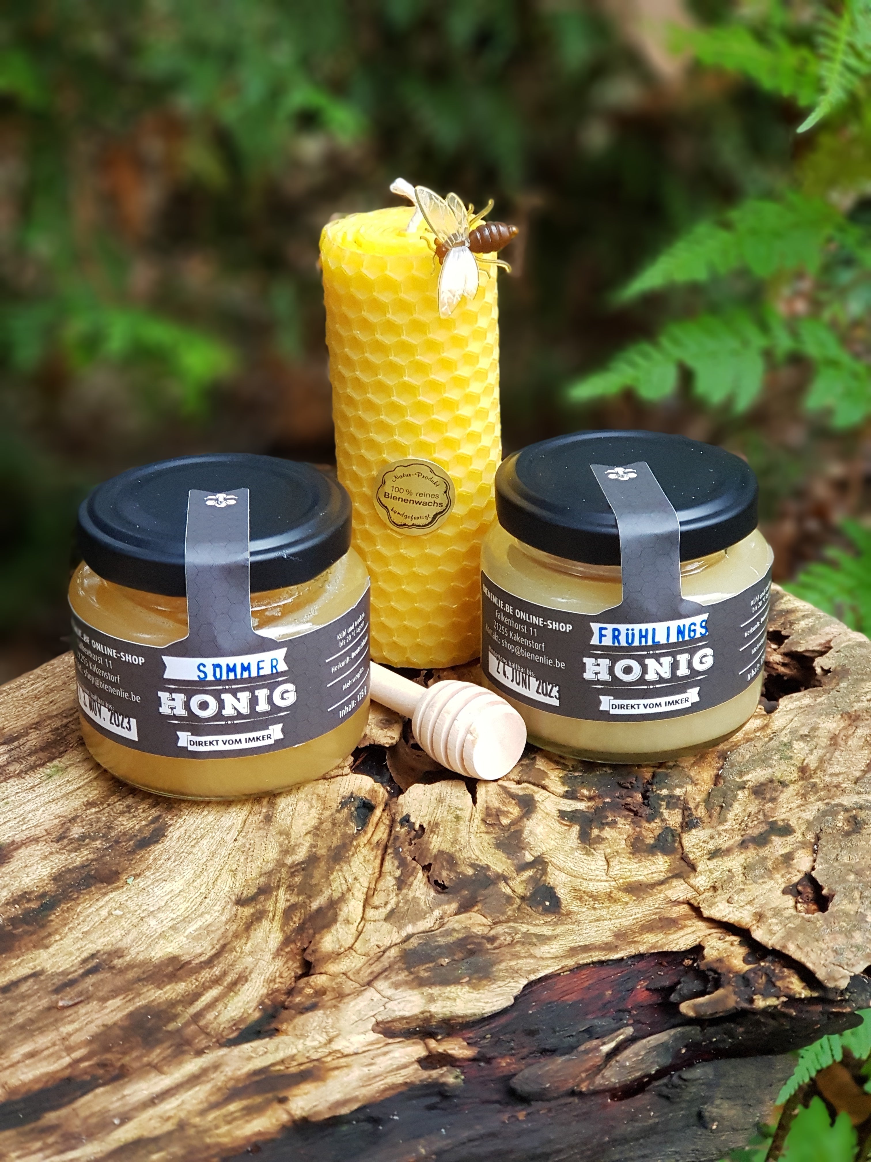 Honig Geschenk-Set mit Kerze