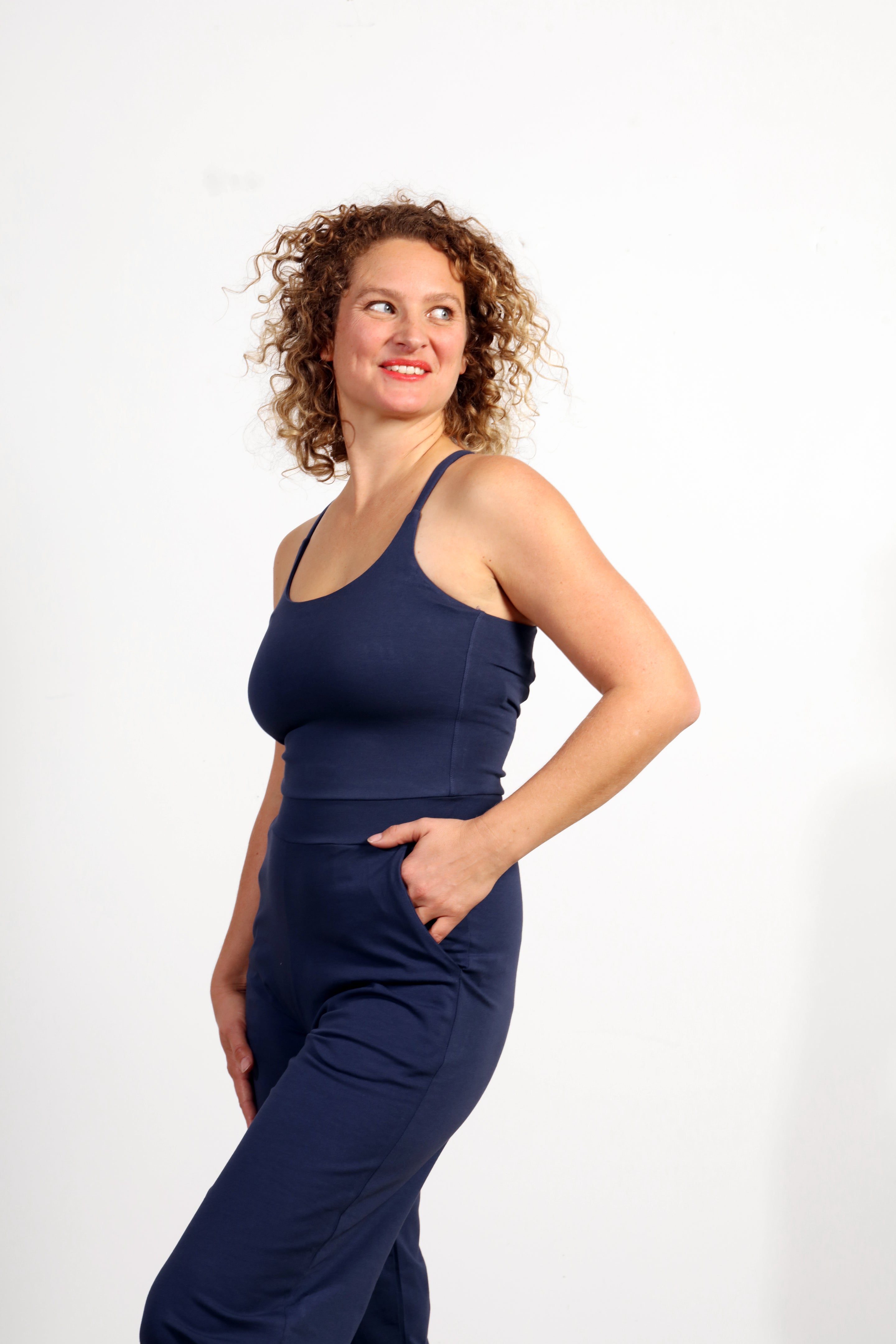 Nashira Jumpsuit — Mercerized Organic Cotton Yoga Jumpsuit, One-Piece Comfort