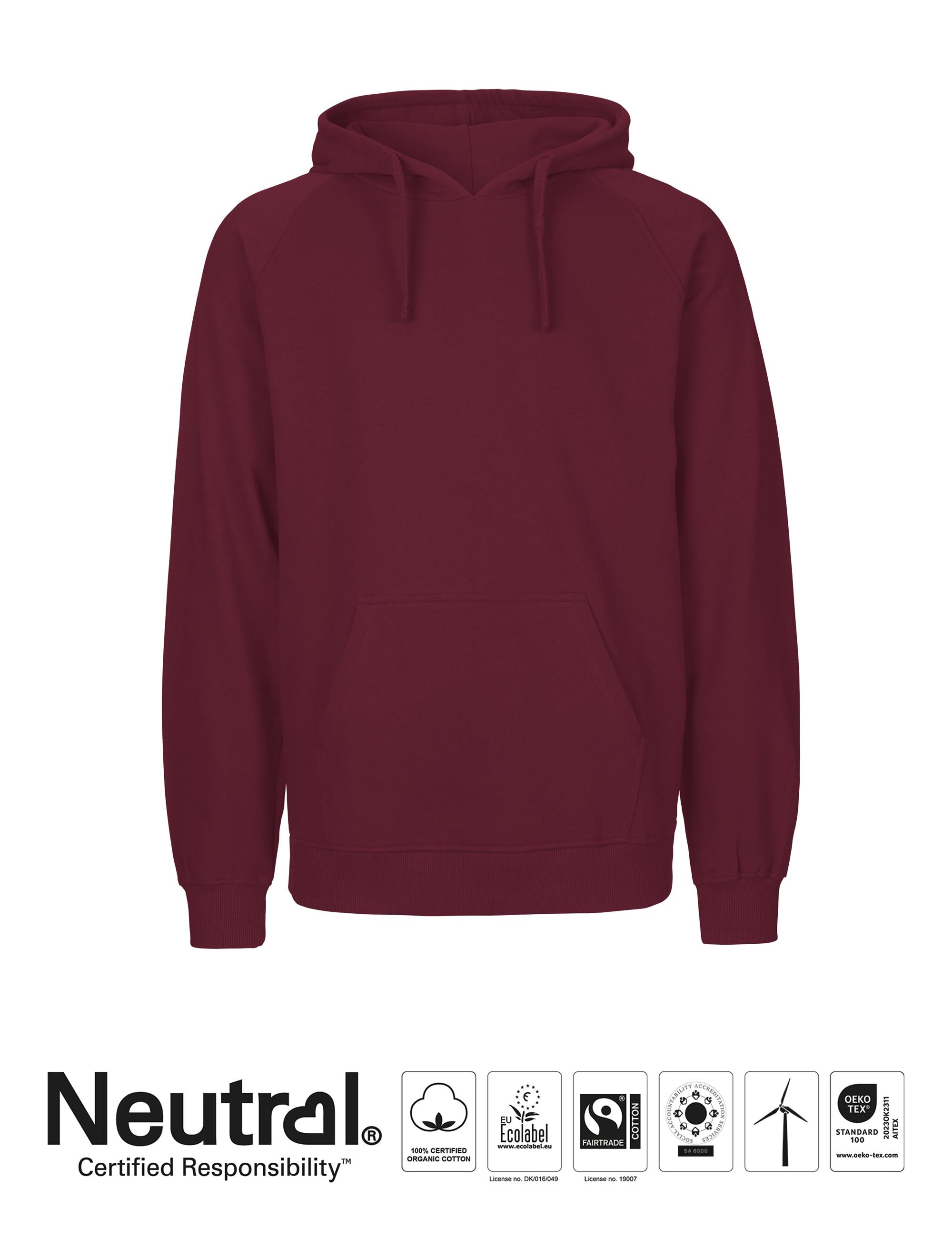 Mens Hoodie - Bordeaux