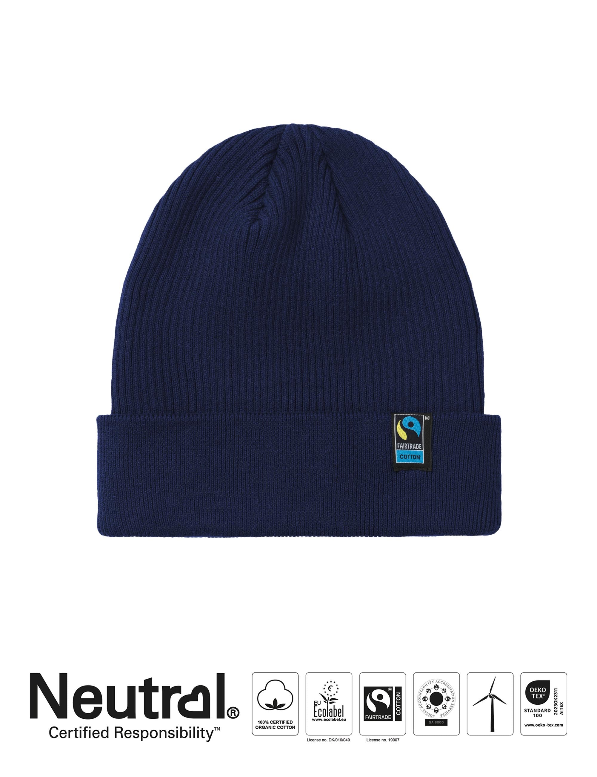 Mixed Knit Beanie - Black