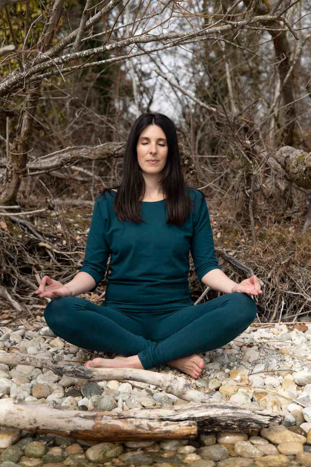 Siri Yoga Pullover — Organic Cotton Batwing Yoga Top with 3/4 Sleeves