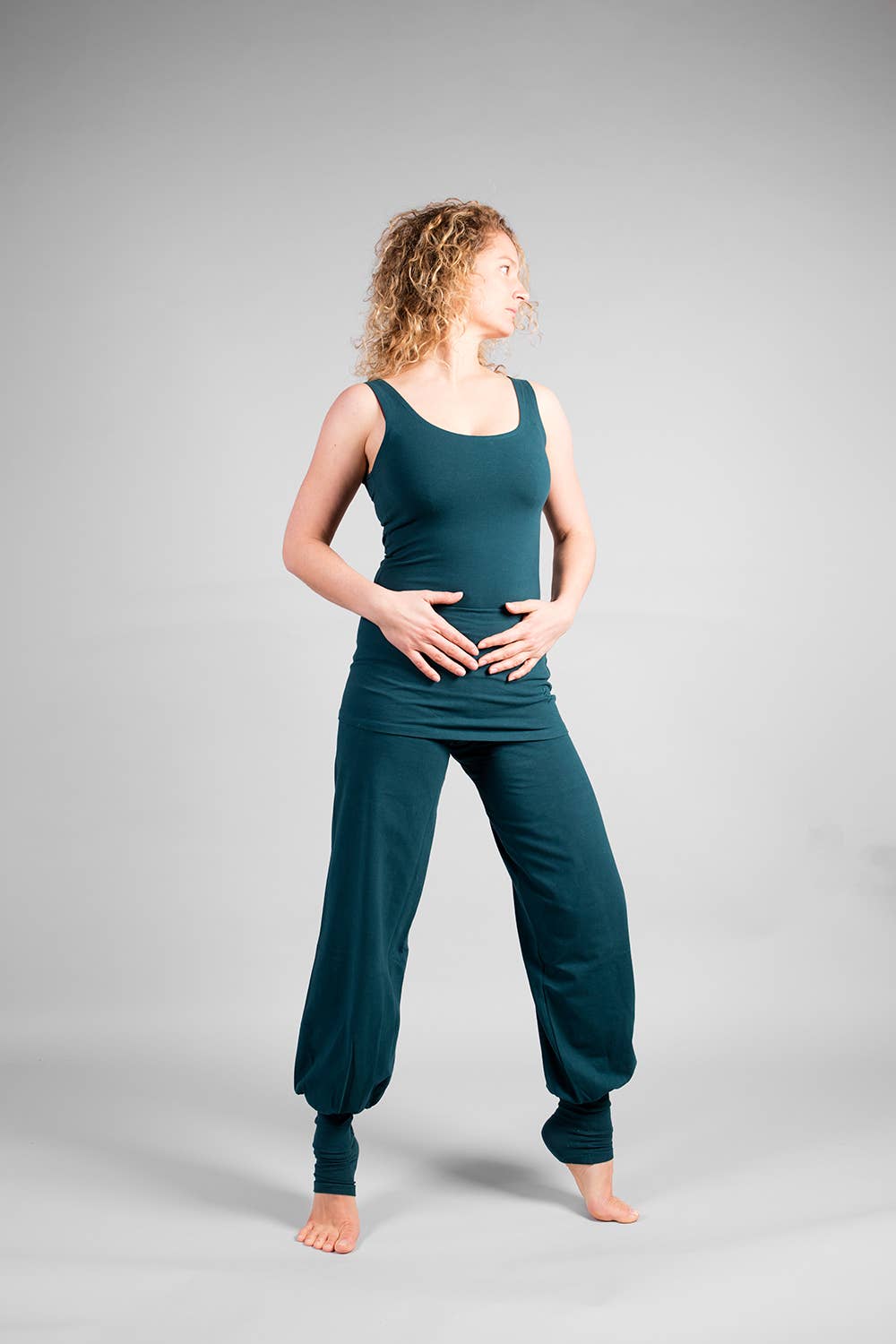 Sohang Yoga Pants — 2-in-1 Organic Cotton Pants with Integrated Skirt