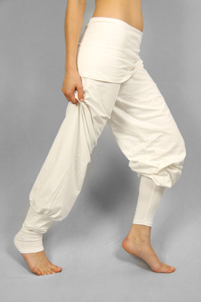 Sohang Yoga Pants — 2-in-1 Organic Cotton Pants with Integrated Skirt