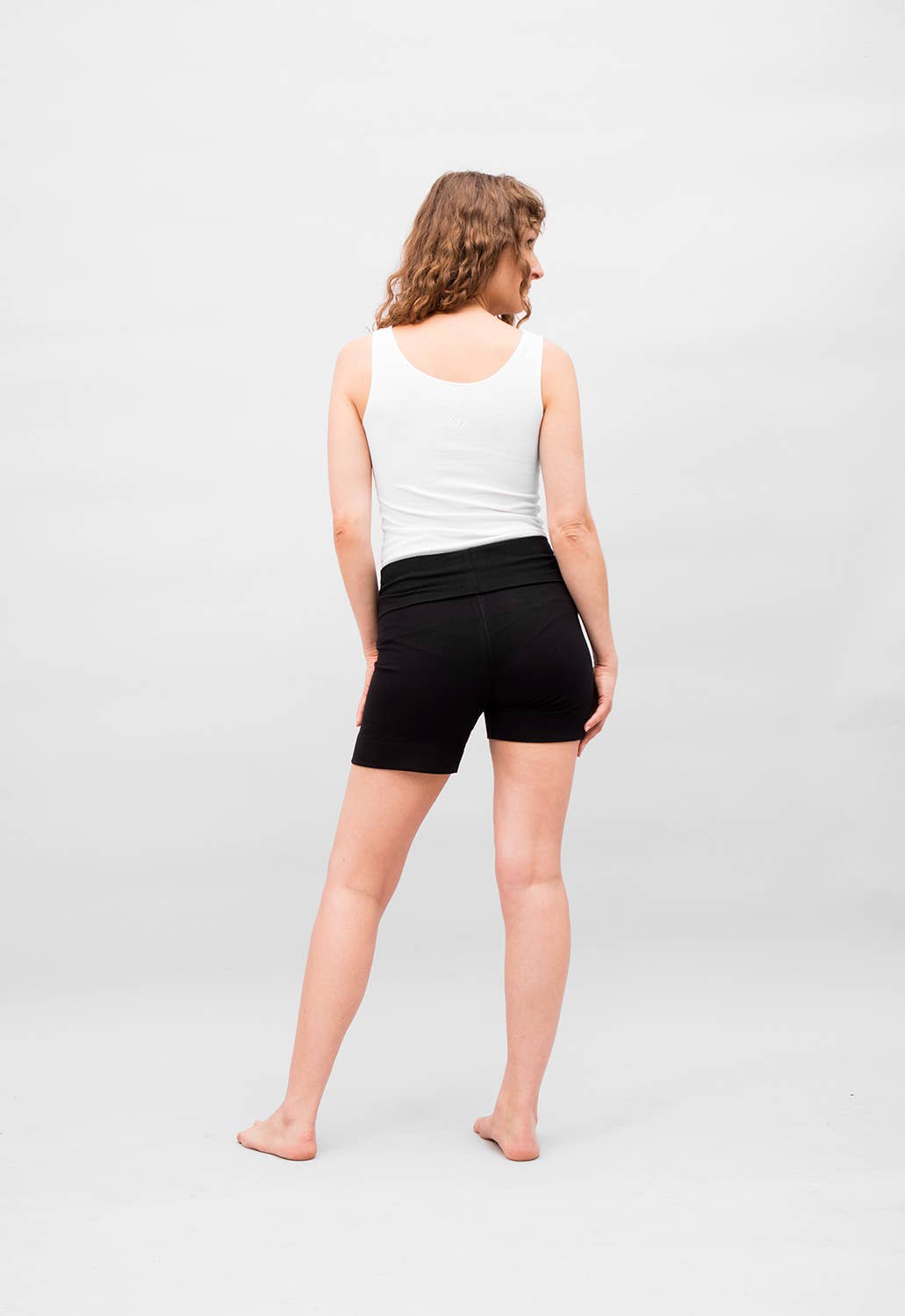 Sohang Yoga Short — Organic Cotton Yoga Short with Foldable Waistband
