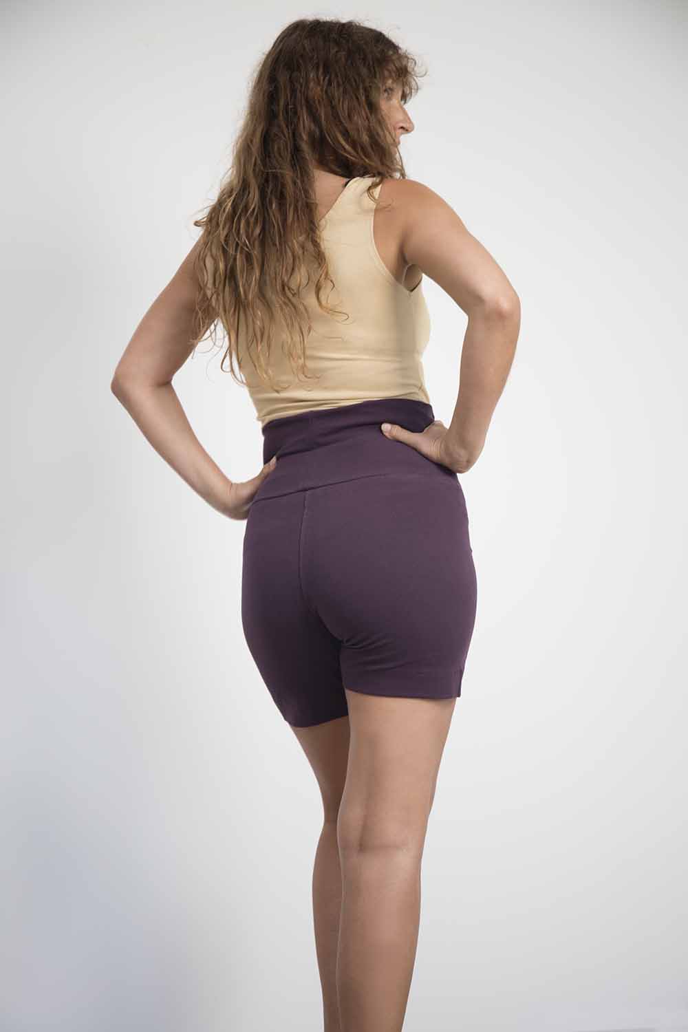 Sohang Yoga Short — Organic Cotton Yoga Short with Foldable Waistband