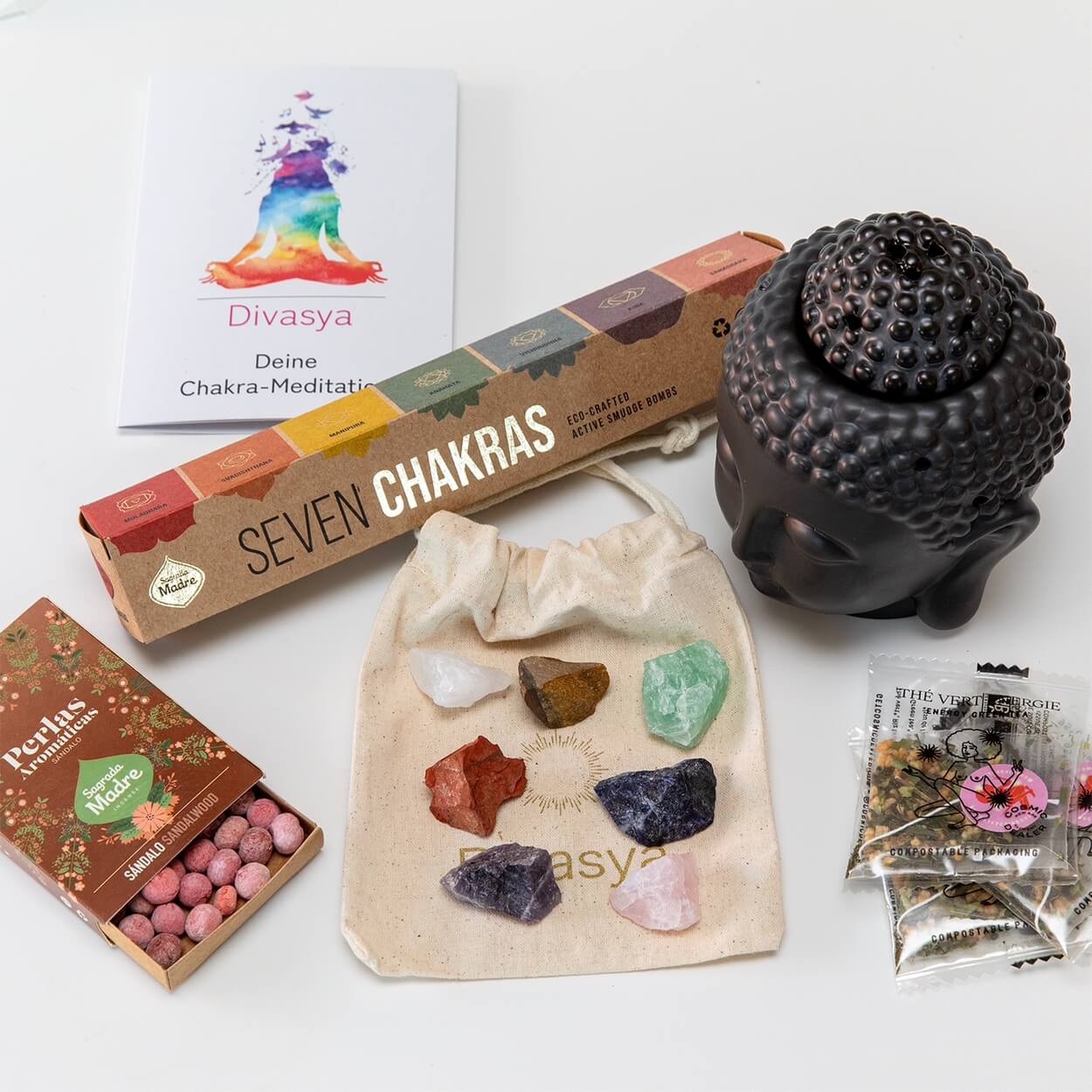 Geschenk Meditation │ Geschenkset für Chakra Meditation & Yoga