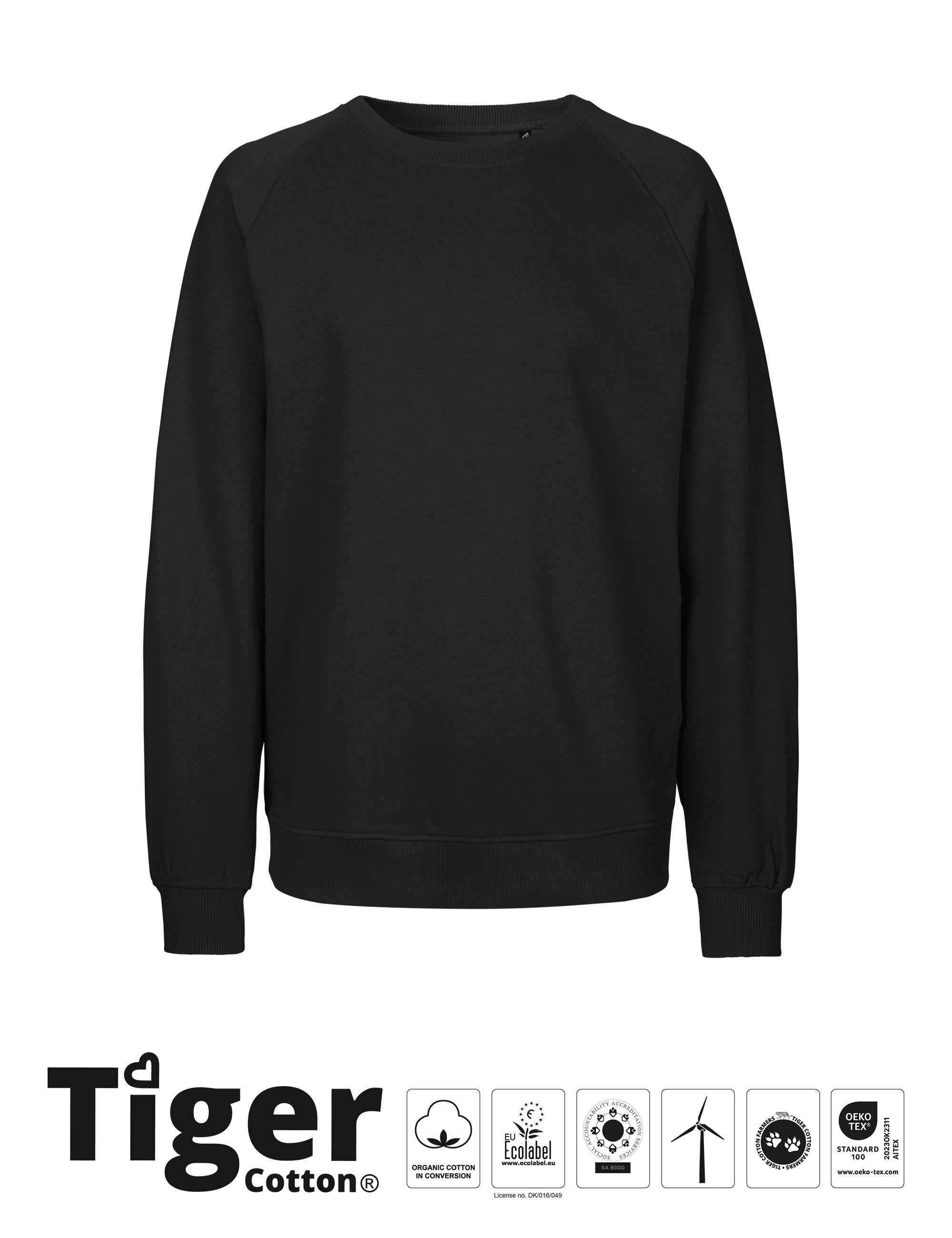 Unisex Tiger Cotton Sweatshirt - White