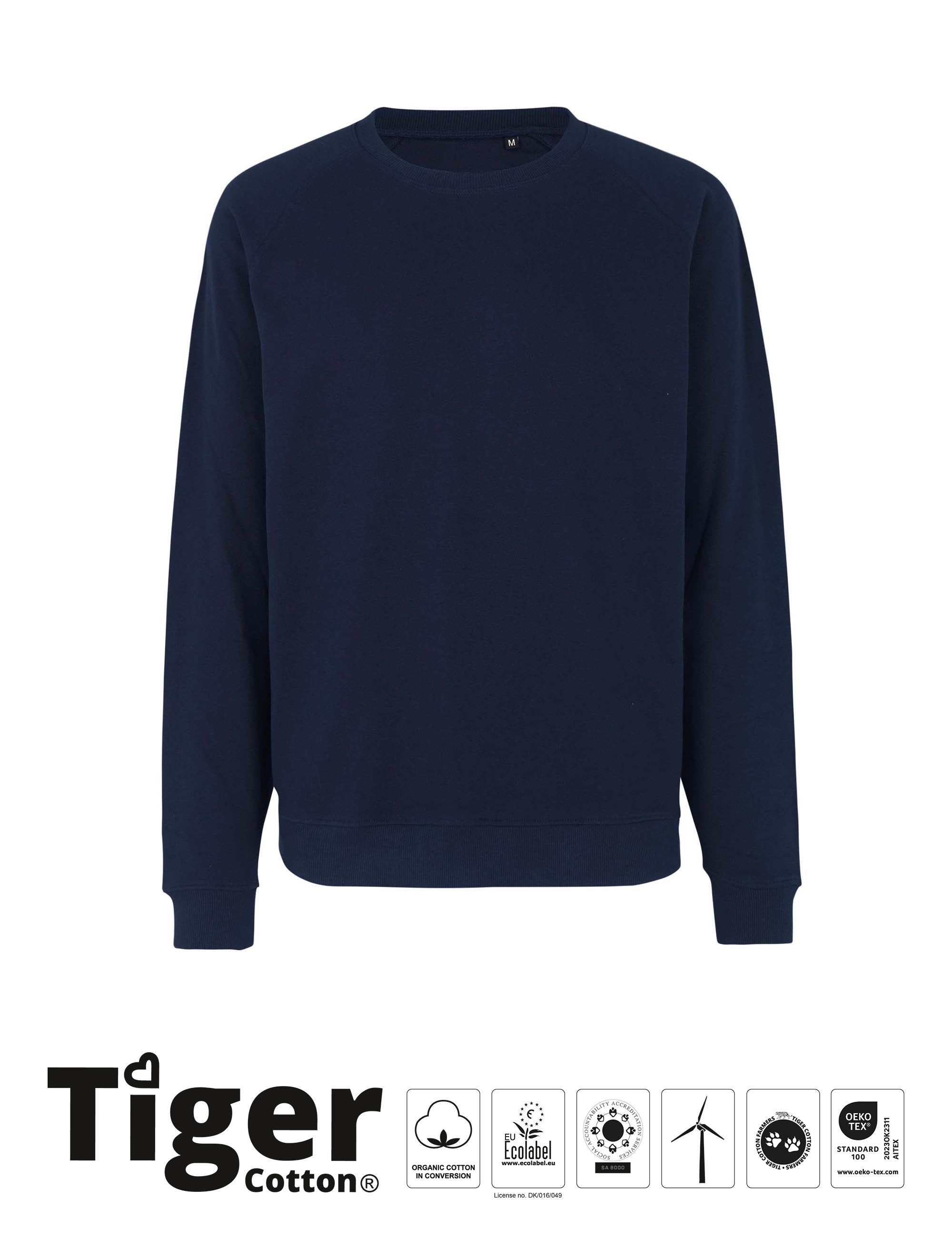 Unisex Tiger Cotton Sweatshirt - Navy