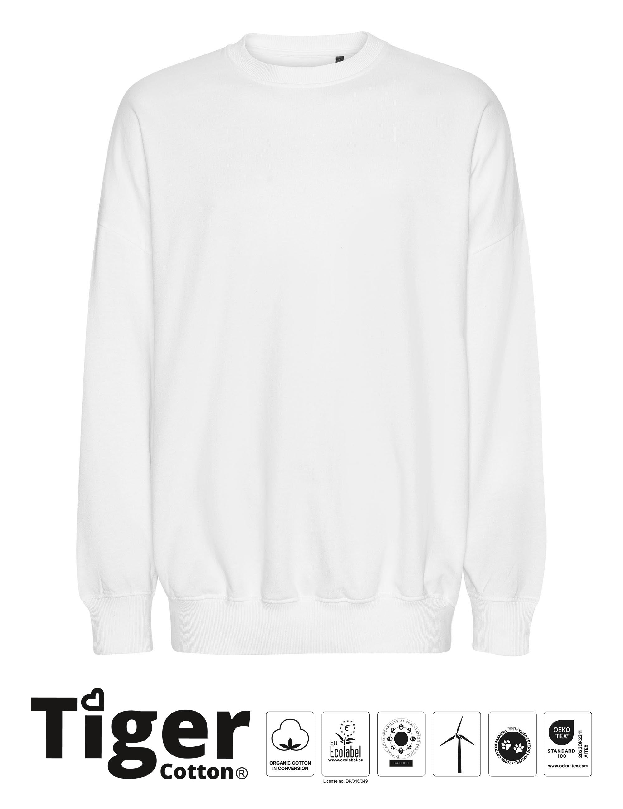 Unisex Tiger Cotton Sweatshirt - Bottle Green