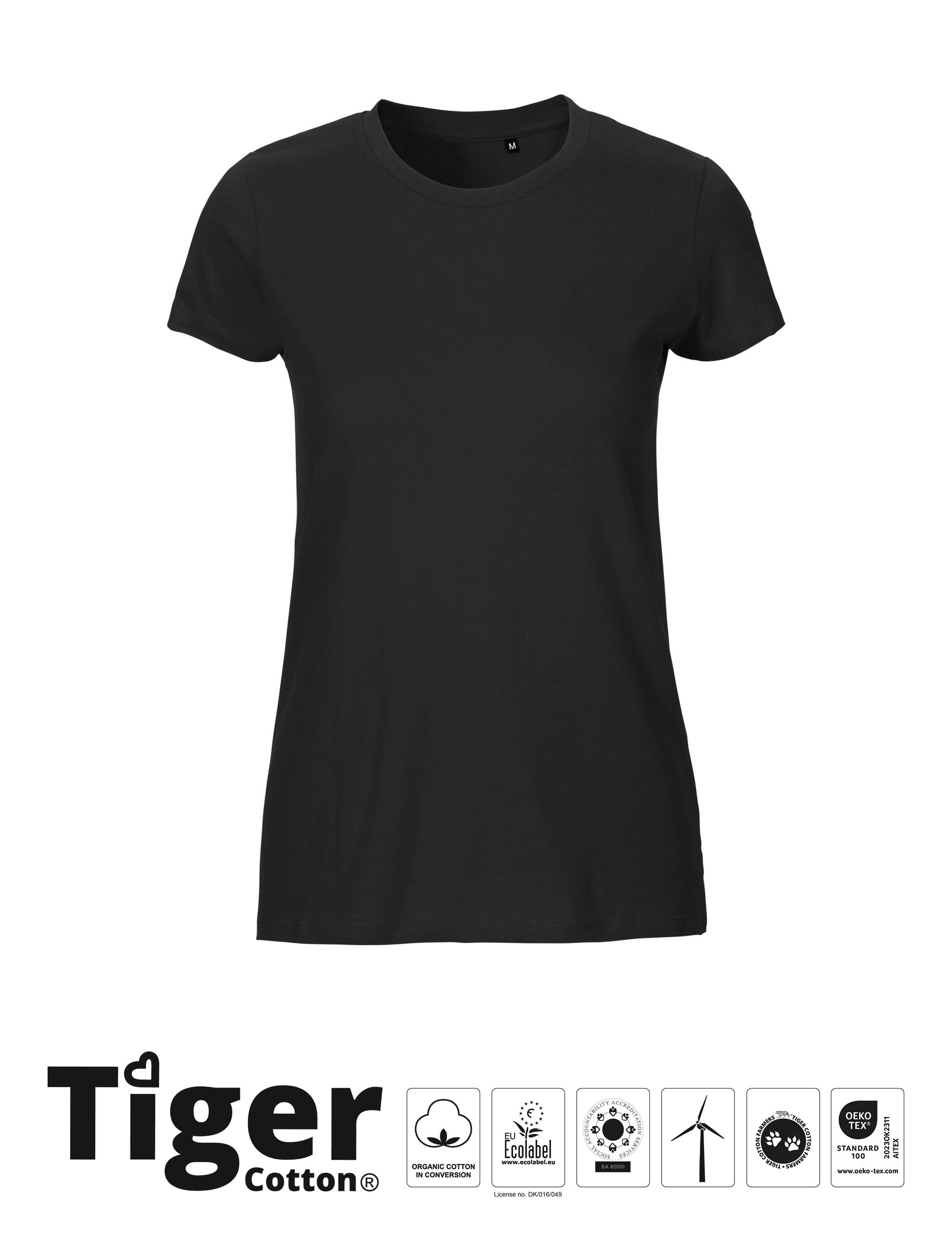 Ladies Tiger Cotton T-shirt - White