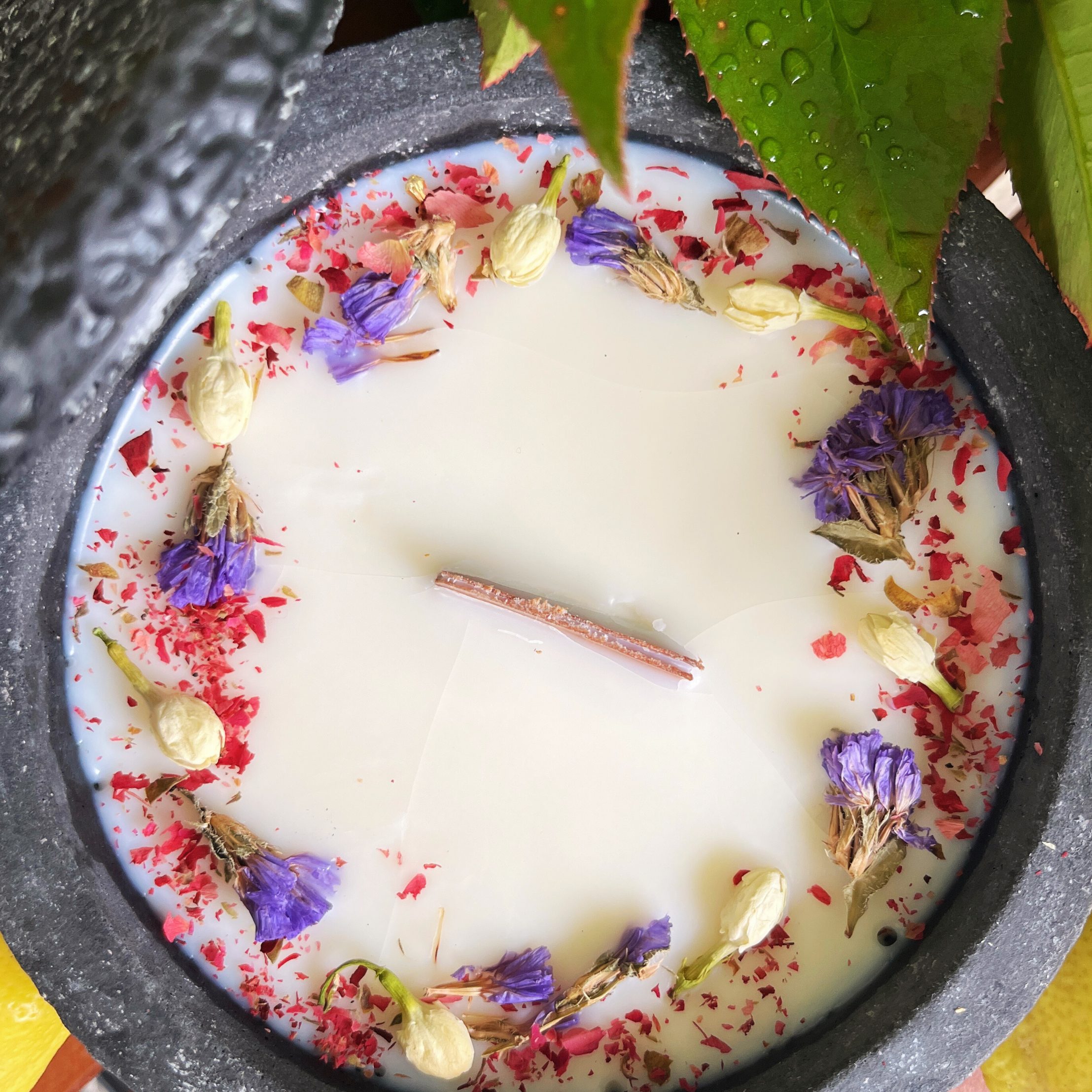 Citronella Sommerkerze im Betongefäß