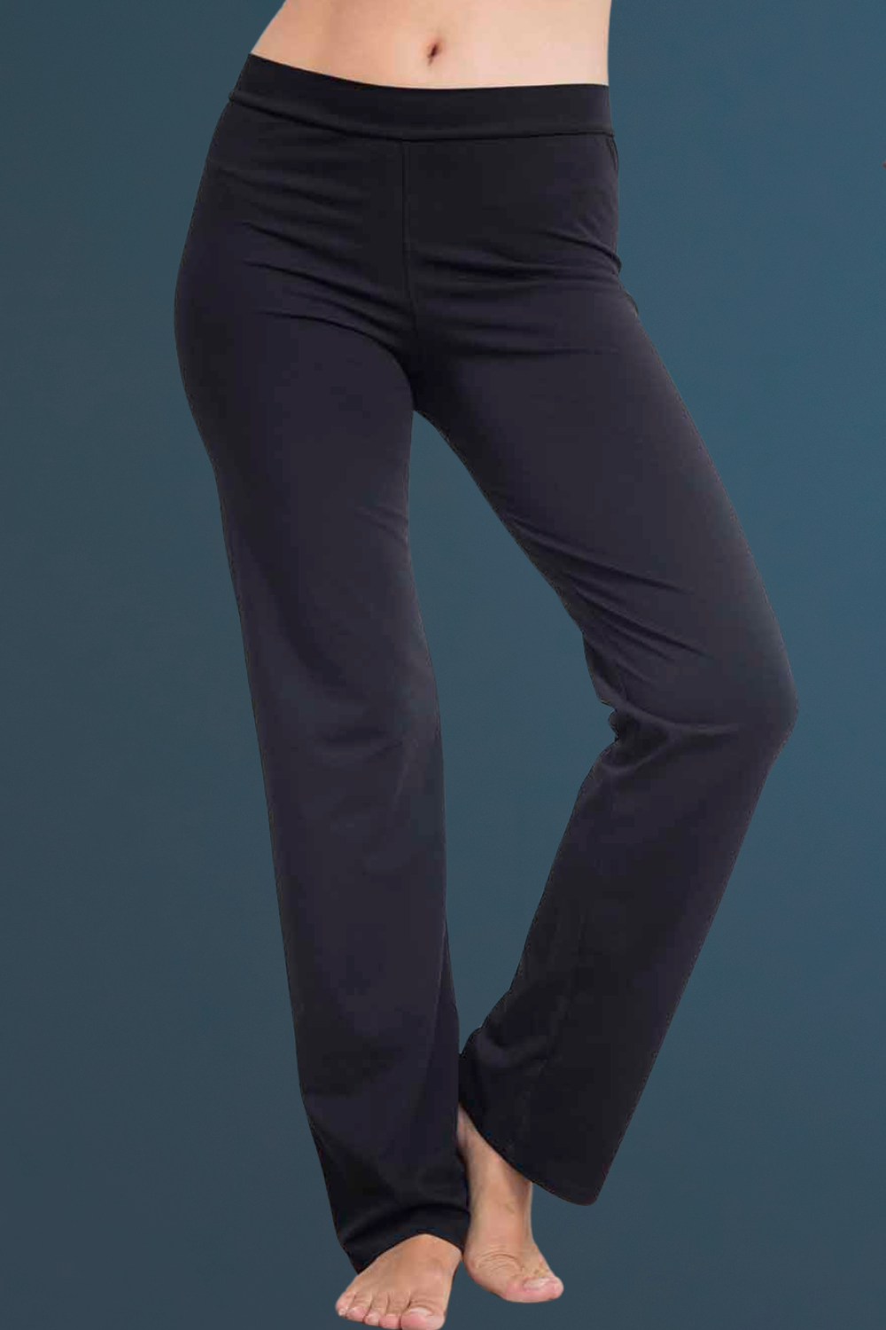 Ankaa Pants — Straight-Leg Mercerized Organic Cotton Yoga Pants