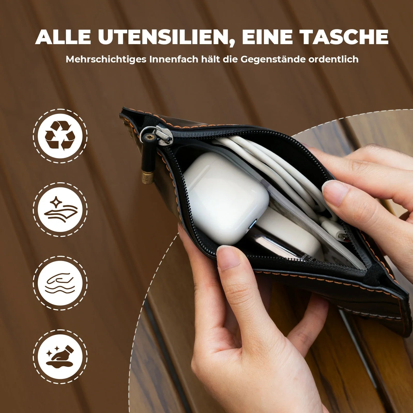 ROAD TO SKY Re-Tire Pouch 0.7L | Sustainable Upcycled Pouch