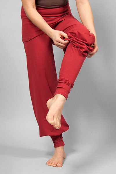 Sohang Yoga Pants — 2-in-1 Organic Cotton Pants with Integrated Skirt